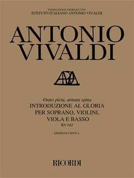 Illustration de Ostro picta, armata spina, introduzione al Gloria RV 642 pour soprano et cordes