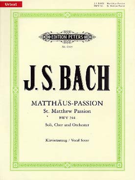 Illustration de Passion selon Saint Matthieu BWV 244 Piano-chant