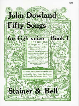 Illustration de 50 Songs (voix et luth notation clavier sur 2 portées) - Vol. 1 : soprano