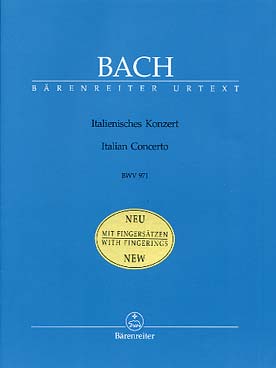 Illustration de Concerto italien BWV 971 (avec doigtés de R. Kretschmar-Fischer)
