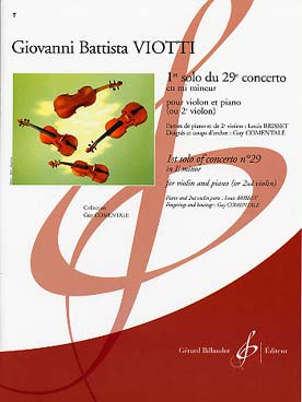 Illustration de 1er Solo du Concerto N° 29 en mi m (avec partie de 2e violon de Brisset)
