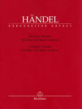 Illustration de Sonates HWV 357, 366, 363 a pour hautbois et basse continue