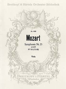 Illustration de Symphonie N° 25 K 183 en sol m - alto
