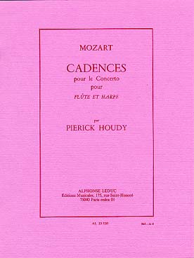 Illustration de Cadences pour le concerto pour flûte et harpe