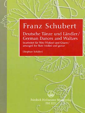 Illustration de Danses allemandes et valses, tr. Schäfer pour flûte ou violon et guitare