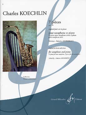 Illustration de 7 Pièces op. 180 (tr. Mondelci) pour saxophone et piano ou orgue