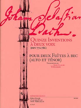 Illustration bach js inventions a 2 voix bwv 772-786