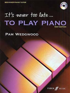 Illustration de It's never too late ... to play piano, méthode pour adultes débutants ou recommençants