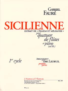 Illustration de Sicilienne op. 78 (tr. Ledeuil pour 4 flûtes et piano)