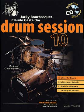Illustration de Drum Session : recueil de partitions progressives avec CD play-along - Drum session 10