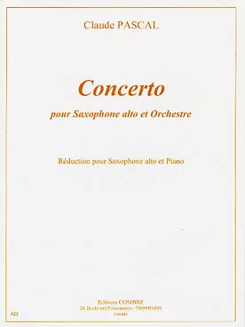 Illustration de Concerto pour saxophone alto et orchestre, réd. piano