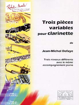 Illustration de 3 Pièces variables : 3 niveaux différents avec le même accompagnement piano