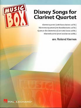 Illustration disney songs pour quatuor clarinettes