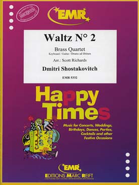 Illustration de Valse N° 2 de la suite de jazz N° 2, tr. Richards pour quatuor de cuivres