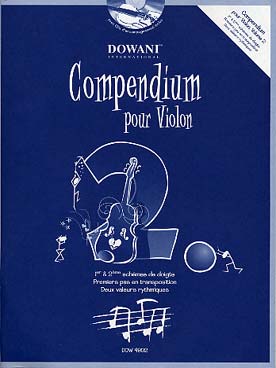 Illustration de COMPENDIUM - Vol. 2 : 1er et 2e schémas de doigts, début de transposition, gammes, doigtés, arpèges, mini-études...