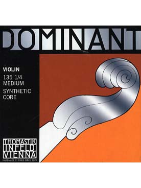 Illustration de Thomastik Dominant - calibre medium - Jeu complet violon 1/4