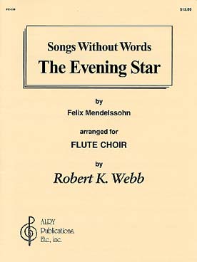 Illustration de L'Étoile du soir (des romances sans paroles op. 38), tr. Webb pour ensemble de flûtes