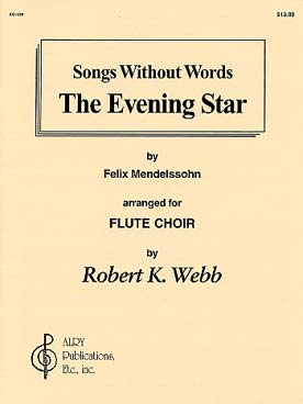 Illustration de L'Étoile du soir (des romances sans paroles op. 38), tr. Webb pour ensemble de flûtes