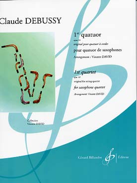 Illustration de Quatuor à cordes op. 10, tr. David pour quatuor de saxophones   