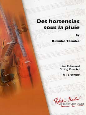 Illustration de Des Hortensias sous la pluie pour euphonium solo et orchestre à cordes
