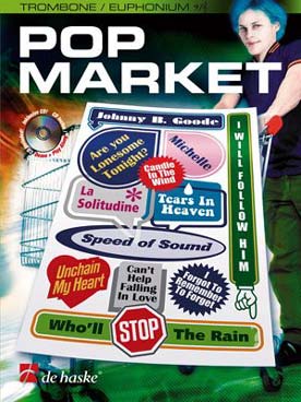 Illustration pop market pour trombone ou euphonium