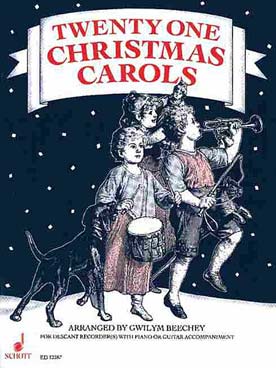 Illustration de 21 CHRISTMAS CAROLS pour flûte à bec soprano solo ou en groupe