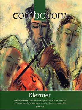 Illustration de COMBOCOM KLEZMER : 12 arr. pour ensemble variable (conducteur + parties en do et si b)