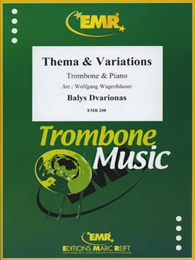Illustration de Thème et variations pour trombone ténor et piano   