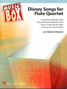 Illustration disney songs pour quatuor de flutes