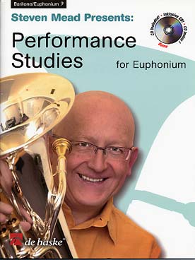 Illustration de PERFORMANCE STUDIES : 18 études avec CD sélectionnées par S. Mead - euphonium clé de fa
