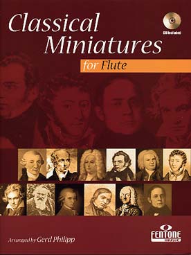Illustration classical miniatures flute