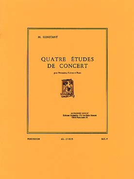 Illustration de 4 Études de concert pour instruments à percussion divers ou ensemble mixte avec ou sans piano - Parties de percussion seules