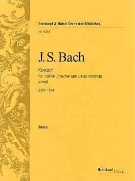 Illustration bach js concerto bwv 1041 cello/ctrbasse