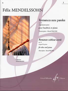 Illustration de Romances sans paroles (tr. D. Walter) (Lieder ohne worte) - Vol. 1 : op. 19