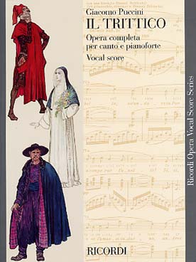 Illustration de Il trittico (Il Tabarro - Suor Angelica - Gianni Schicchi), texte italien/anglais