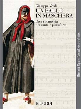 Illustration de Un ballo in maschera (un bal masqué), texte italien