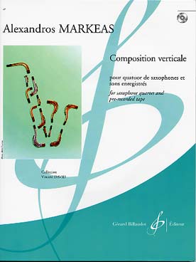 Illustration de Composition verticale pour quatuor de sax et sons enregistrés (CD inclus)