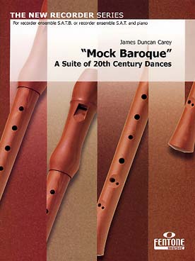 Illustration de MOCK BAROQUE pour ensemble de flûtes à bec SATB ou ensemble SAT et piano