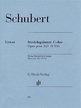 Illustration de Quintette à cordes op. posth. 163 D 956 en do M (V1, V2, Va, Vc1, Vc2)
