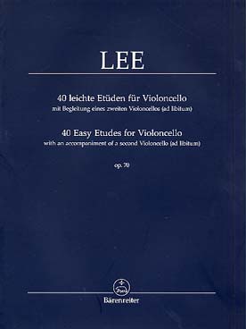 Illustration de 40 Études faciles op. 70 (1re position), accompagnement 2e violoncelle ad lib.