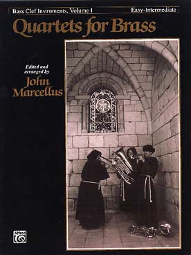 Illustration de QUARTETS FOR BRASS - Vol. 1 level easy-intermediate (clé de fa instruments en ut)