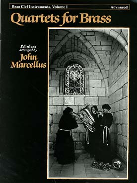 Illustration de QUARTETS FOR BRASS - Vol. 1 level advanced (clé de fa instruments en ut)