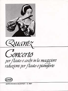 Illustration de Concerto en la M pour flûte et cordes, réduction piano
