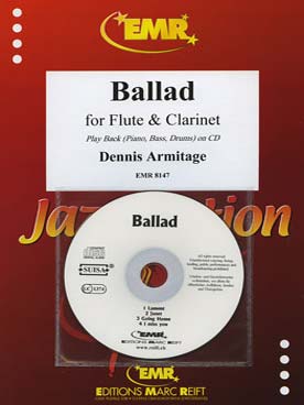 Illustration de Collection "Jazzination" avec piano + CD - Ballad pour flûte et clarinette