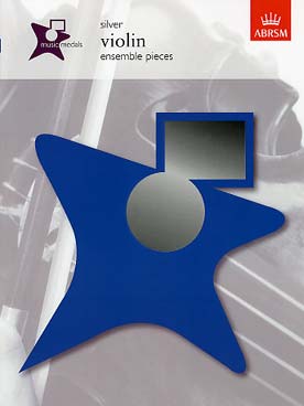 Illustration de MUSIC MEDALS VIOLIN ENSEMBLE PIECES - Silver