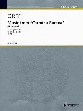 Illustration de O Fortuna extrait des Carmina Burana, tr. Bulla pour cordes, piano et percussions