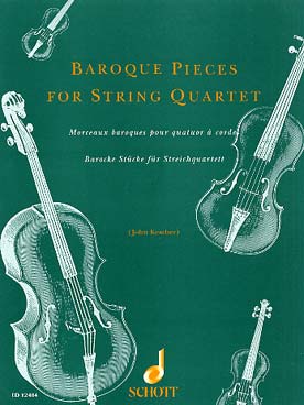 Illustration de BAROQUE PIECES pour quatuor à cordes : pièces de Bach, Haendel, Pergolese, Purcell, Scarlatti