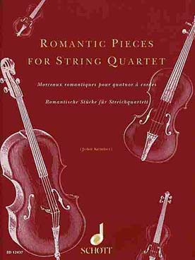 Illustration de ROMANTIC PIECES pour quatuor à cordes Borodine, Dvorak, Verdi, Mendelssohn,  Grieg, Debussy, Albeniz, Sullivan
