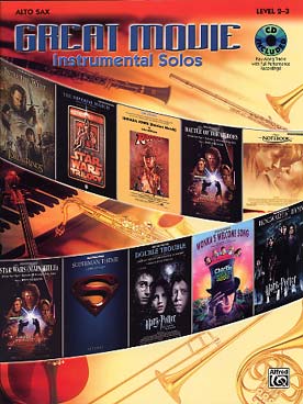 Illustration de GREAT MOVIE instrumental solos, 10 musiques de film : Star wars - Harry Potter - Superman...