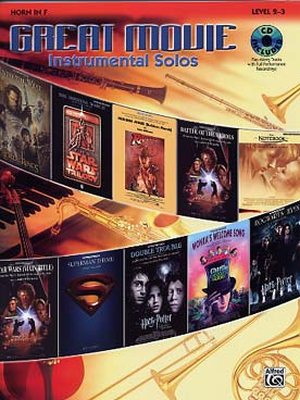 Illustration de GREAT MOVIE instrumental solos, 10 musiques de film : Star wars - Harry Potter - Superman...